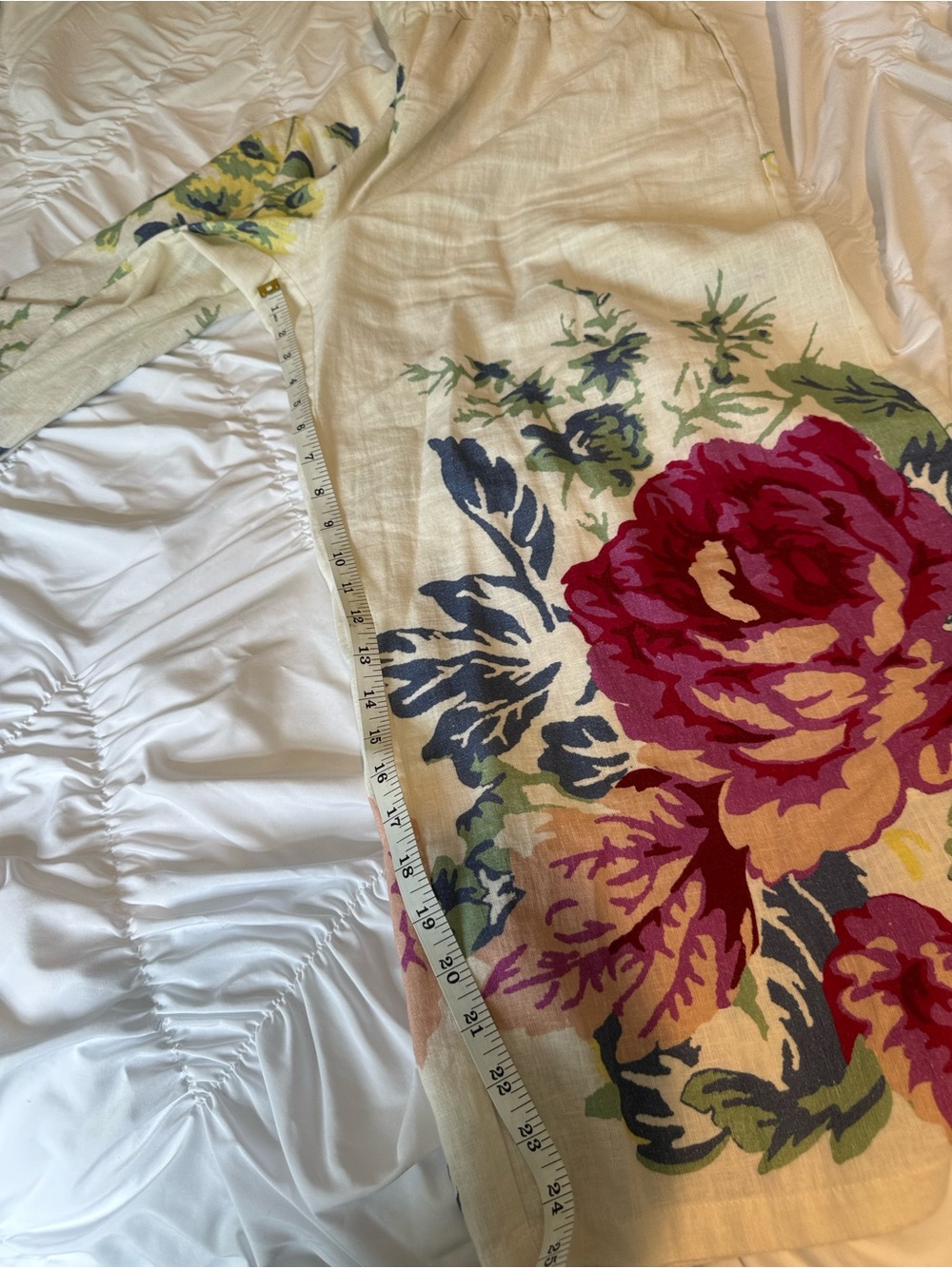 Anthropologie The Somerset Floral Wide-Leg Pull-On Linen Blend Pants LARGE - Picture 13 of 16